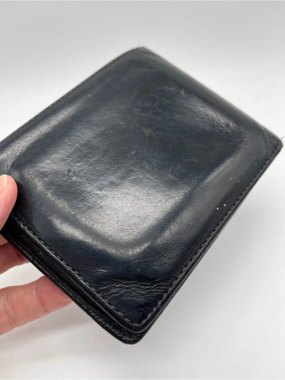 Vintage Coach Fine Black Leather Wallet Bi-fold Preowned